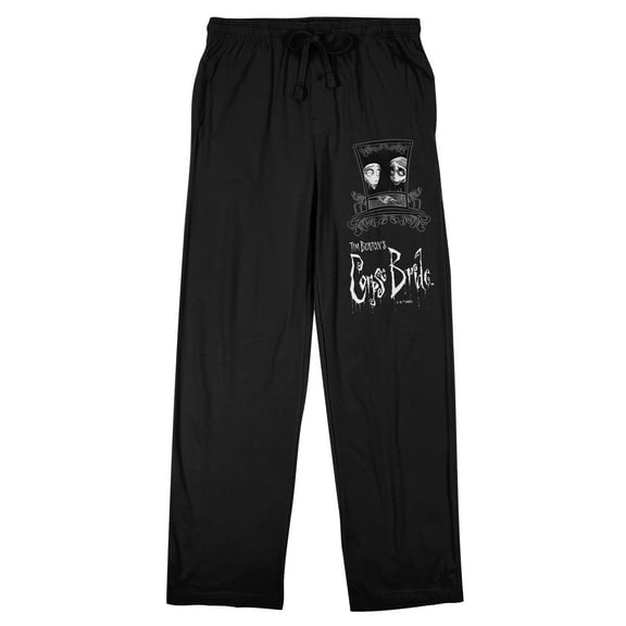 Corpse Bride sleep pant on Black Adult-Large