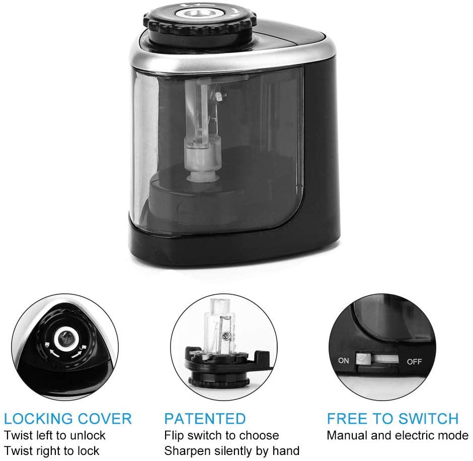 Electric Pencil Sharpener Automatic Switch School Office Classroom Kid Child 