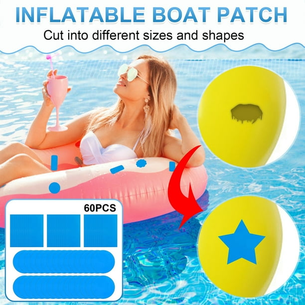 Teissuly 60PC Self Adhesive Repair Patch Kit Inflatable Pool Kit
