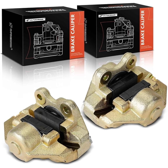 A-Premium Disc Brake Calipers Assembly Without Bracket Compatible with Volkswagen Beetle 1967-1979,Fastback Squareback 1966-1971, Karmann Ghia 1967-1974, Super Beetle 1971-1979 - Front Side, 2-PC Set