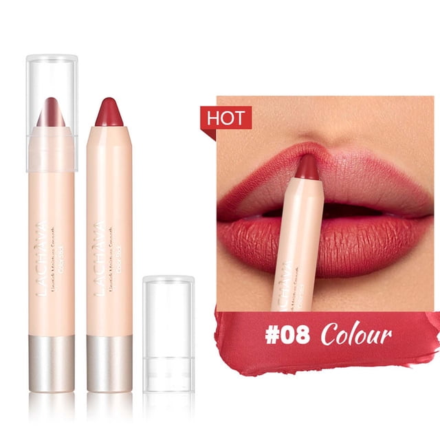Fiudx Lápiz Labial Mate, Delineador Suave de Alta Pigmentación, Maquillaje Hidratante de Labios de Larga Duración, Aplicación Sencilla, Duración Todo El Día, Perfecto para Cualquier Ocasión, Incluye