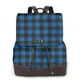 thumbnail image 1 of Balery Blue Black Plaid Mochila de Cuero para Mujeres, Gran Capacidad, Bolsa de Viaje Multifuncional, Mochila de Cuero y Bolsa de Hombro para Mujeres, 1 of 4