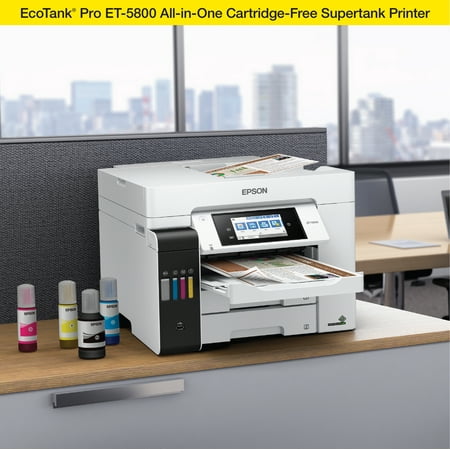 Epson - EcoTank Pro ET-5800 Wireless All-In-One Inkjet Printer - White