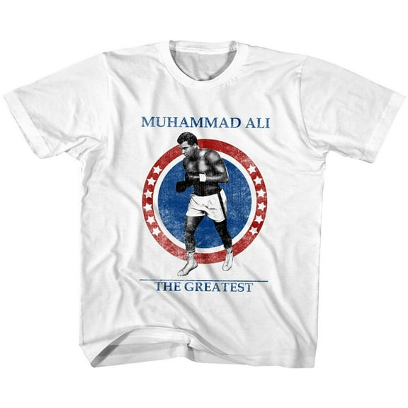 Muhammad Ali The Greatest Star Kids T Shirt - S (7-8 years), White