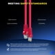 thumbnail image 5 of Cable Ethernet Maximm Cat 6 De 15 Pies (Paquete De 20) - Cable Lan De Alta Velocidad Cable De Conexión A Internet Y Cable De Red - Cable Ethernet Utp 10Gbps 550Mhz - Rojo, 5 of 5