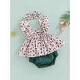 thumbnail image 3 of Bagilaanoe 6M-3Y Summer Newborn Infant Toddler Baby Girl Summer Clothes Set Ruffle Cherry Print Tops PP Shorts Outfits, 3 of 8