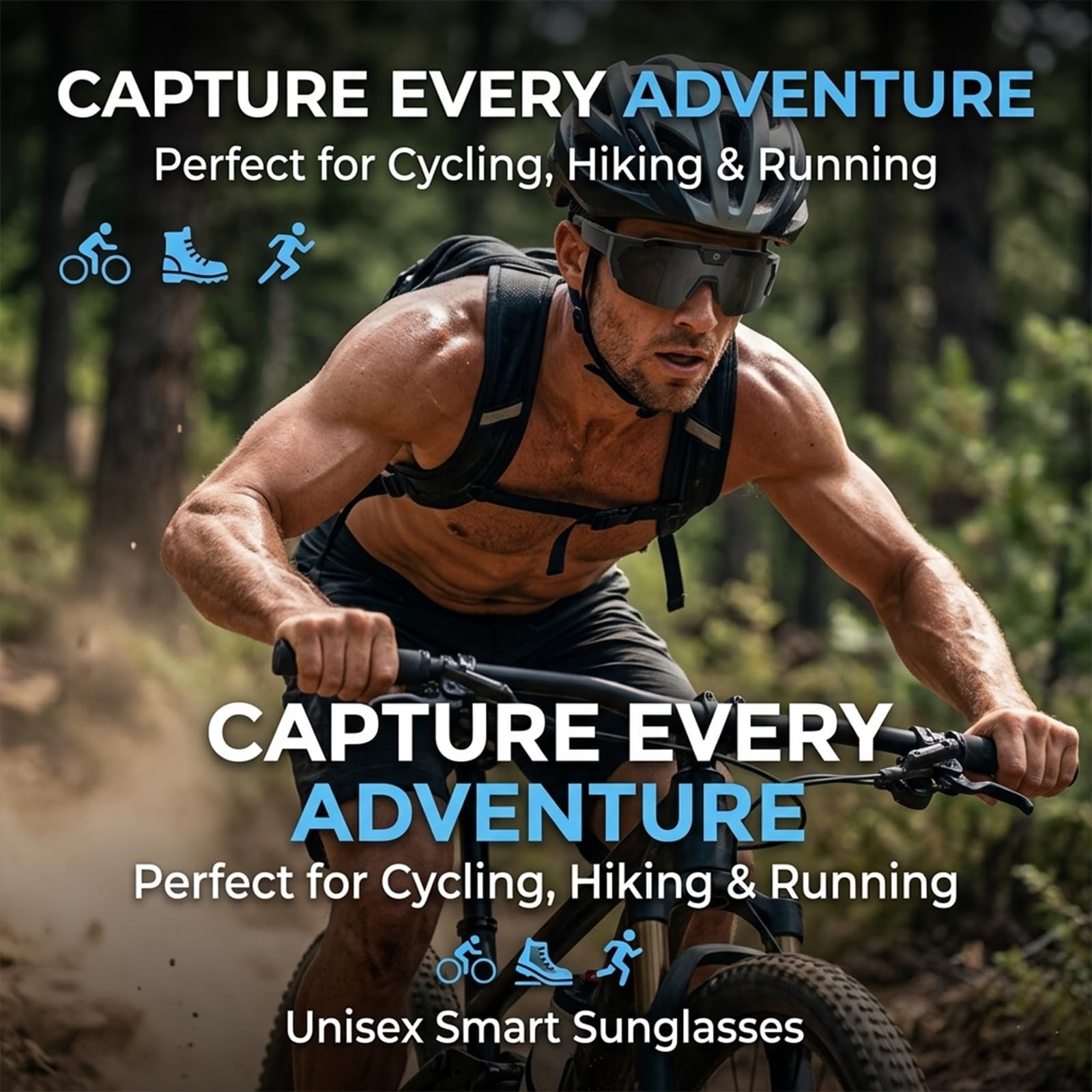 Optiq Frames POV Glasses, OptiqFrames 4K Smart Camera Sunglasses, POV Video Recording Glasses for Men Women – Wearable Tech with 32GB SD for Baseball, Cycling, Skiing, Running