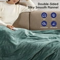 thumbnail image 3 of Heated Blankets   Blanket 100''X90'',  Soft Silky Flannel and Fluffy Sherpa Heating Blanket with 5 Heat Levels & 10 Hrs Timer, ETL  & Overheat Protection, Gifts for Grandma, 3 of 6