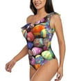 thumbnail image 2 of Gaeub Easter Eggs1 Women's One Shoulder Ruffle Tummy Control Swimwear for Swimming Surfing Beach Party - XX-Large, 2 of 8