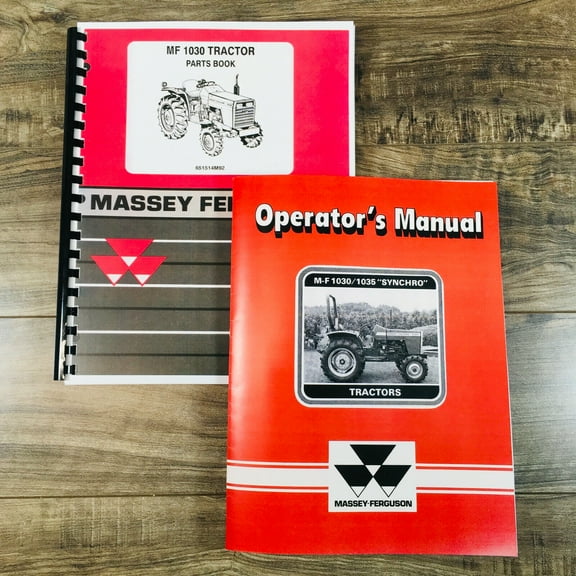 MASSEY FERGUSON 1030 TRACTOR PARTS CATALOG OPERATORS MANUAL SET OWNERS BOOK MF