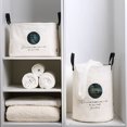 thumbnail image 4 of Laundry Basket Foldable Canvas Dirty Clothes Hamper Dirty Clothes Hamper Canvas Household Printed Storage Bin, Square, 4 of 9