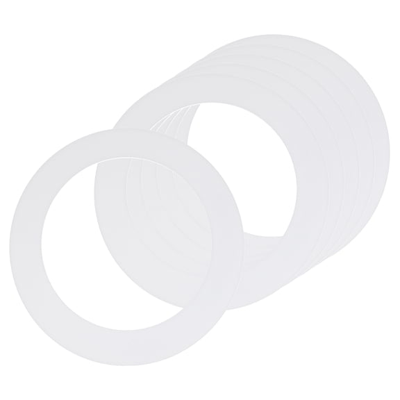 Uxcell 6 Pack Goof Rings for 6" Recessed Lights, 6.3" ID 8.7" OD Steel Flat Goof Trim Ring Can Light Cover Plate Flush Mount Can Converter for Ceiling Wall Hole Decorative, Matte White