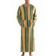 thumbnail image 1 of CAMISAS DE NOCHE RAYADAS INSPIRE CHIC para hombres, pijamas de manga larga con cuello en V, ropa de noche, naranja y verde, 1 of 4