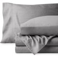thumbnail image 2 of Washed King Sheet Set Premium UltraSoft Microfiber Bed Sheets Double Brushed Hypoallergenic Stain (King Washed Pebble Beach), 2 of 7