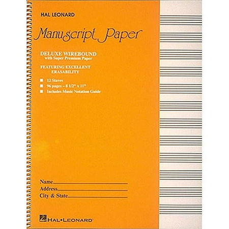 Deluxe Wirebound Super Premium Manuscript Paper Gold Cover
