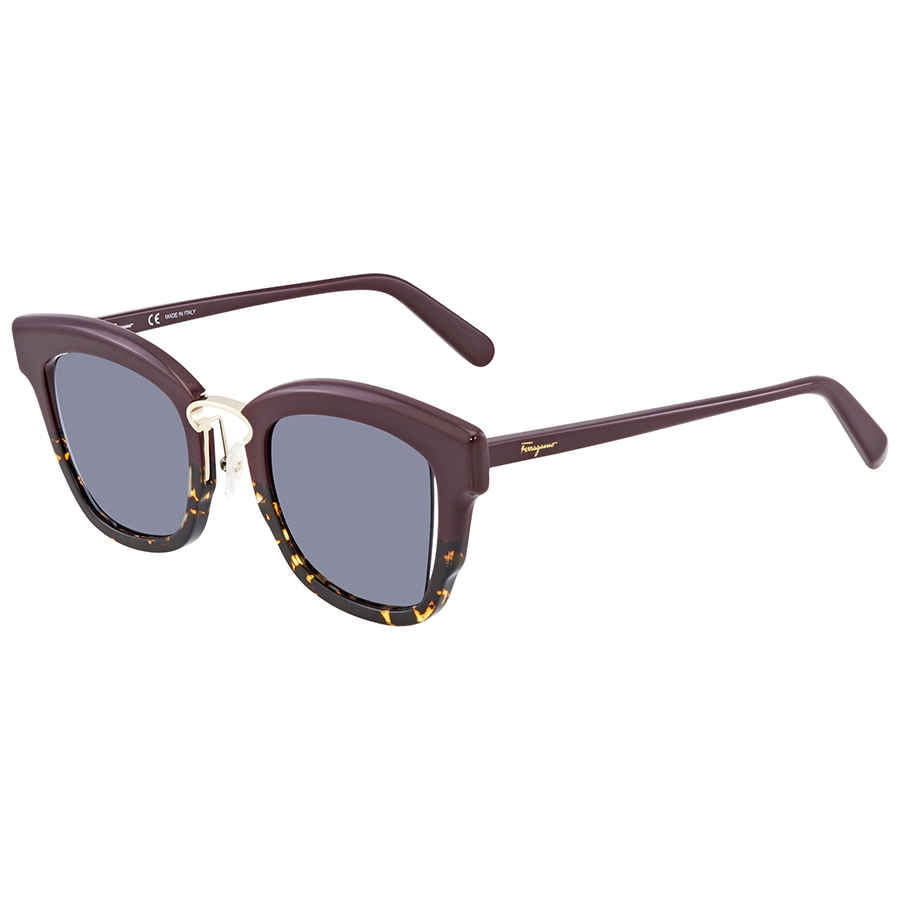 Salvatore Ferragamo Blue Cat Eye Ladies Sunglasses SF886S52048 Salvatore Ferragamo Blue Cat Eye Ladies Sunglasses SF886S52048