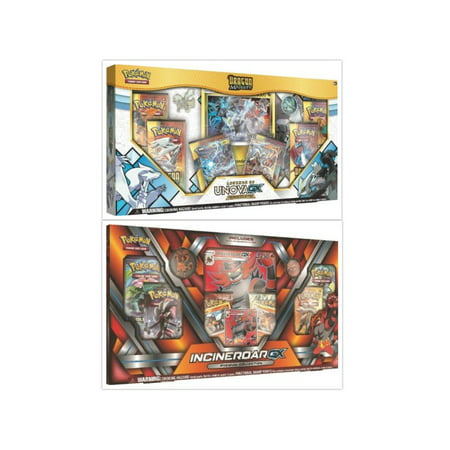 Pokemon Dragon Majesty Legends of Unova GX Box and Incineroar GX Collection Box Trading Card Game Bundle, 1 of