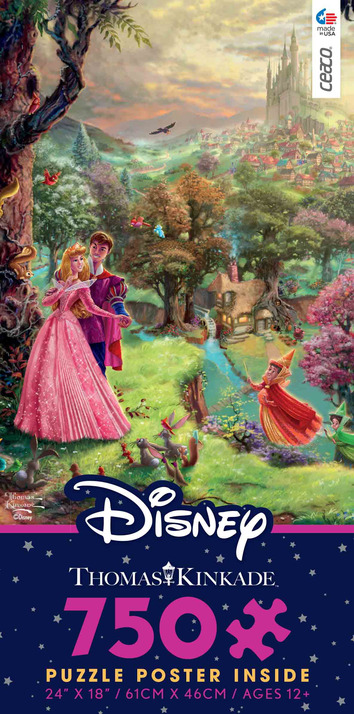 Thomas Kinkade Disney Sleeping Beauty 1000 Piece Jigsaw Puzzle 