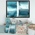 thumbnail image 3 of Designart 'Abstract Impression Ocean Blue Aquatic I' Modern Framed Art Print, 3 of 4