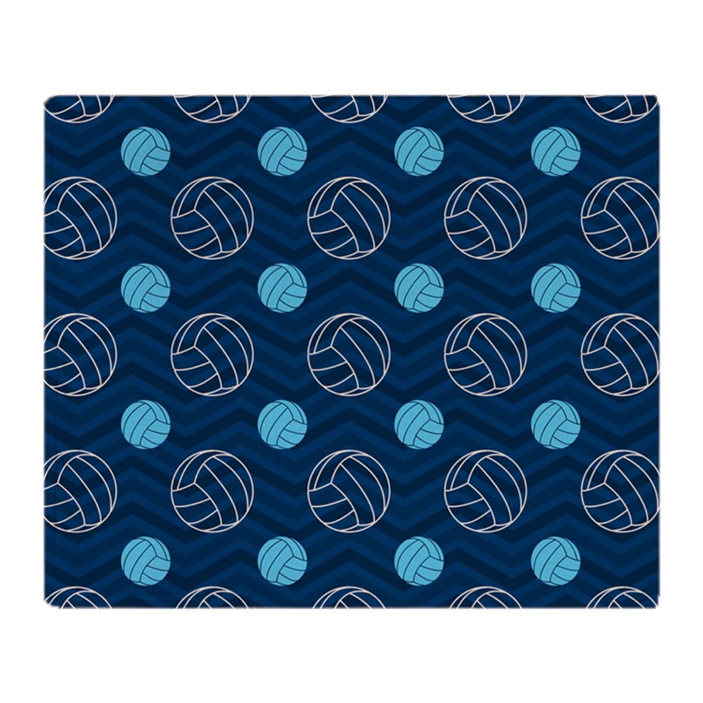 CafePress Blue And Tan Chevron Volleyball Soft Fleece Throw Blanket