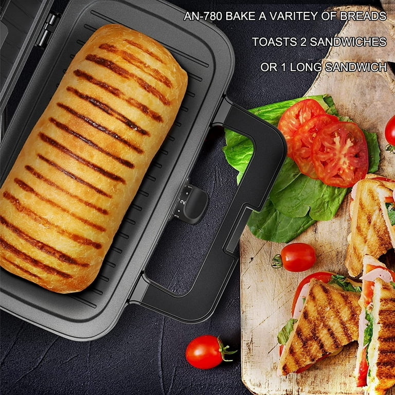 3 in 1 Breakfast Sandwich Maker Nonstick Panini Press Waffle Maker Bubble  waffle Egg puffs Electric Grill with Non-stick Coating & Removale Plates