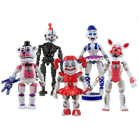 Five Nights At Freddy's Fnaf 6'' Action Figures Sister Location Lightening Movable Joint Action Figures Gift Toys