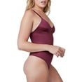 thumbnail image 2 of Spanx Shaping Satin Thong Bodysuit 10322R - Sangria, Size 3X, 2 of 4