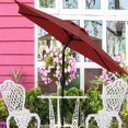 thumbnail image 5 of RoyalCtaft 7.5' Red Octagon Patio Umbrella, Fade Resistant, 5 of 8