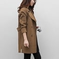 thumbnail image 3 of labakihah coats for women womens autumn winter jacket casual outwear cardigan slim coat overcoat coffee xl, 3 of 7