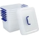 thumbnail image 4 of Contenedor de almacenamiento de plástico con tapa de 10 l, caja de almacenamiento transparente, paquete de 6, 4 of 5