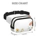 thumbnail image 4 of Fotbe Watercolor Floral Cangurera Cuadrada con Estampado de Doble Capa, Bolsa de Cintura Ajustable Mini para Hombres y Mujeres, 4 of 9