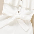 thumbnail image 4 of Toddler Baby Girl Clothes Summer Romper Cotton Solid Color Ruffles Sleeveless Short Jumpsuit Kids Summer Outfits, 4 of 8