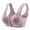 Purple, variant on fheaev Front Closure Bras For Women Plus Size Post Surgery Brassiere Full Coverage No Underwire Comfort Wireless Snap Closing Everyday Bra Front Button Bras Cotton Sleep Front Buckle Corset Bra