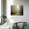thumbnail image 4 of White Birch Tree Canvas Wall Art Yellow Forest Painting Print Large Landscape Pictures Living Room Bedroom Decor Frame, 4 of 6