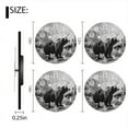thumbnail image 2 of Decorative Round Wall Clocks Non-Ticking Silent Battery Operated Clocks with Photo for Bedroom,Living Room-Black And White Drawing Of Adult Grizzly Bear(14inch), 2 of 4