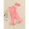 thumbnail image 3 of Honganda Baby Romper Suit Daisy Printed Mesh Romper + Flared Pants + Headband, 3 of 9