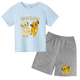 thumbnail image 5 of Conjunto de 2 piezas de camiseta y pantalones cortos con estampado de El Rey León Simba para niños y adolescentes, ropa informal de manga corta, traje de moda, 5 of 5