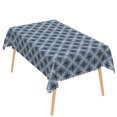 thumbnail image 4 of Nanqianyi Vintage Bule Flower Geometric Patterns Table Cover,70x52 Inch,Stain Resistant Easy Clean For Kitchen Dining, 4 of 7