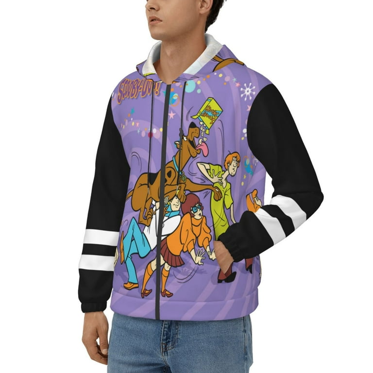 Unisex Scooby Doo Zip Up Hoodie With Pocket Graphic Pullover - Main Image