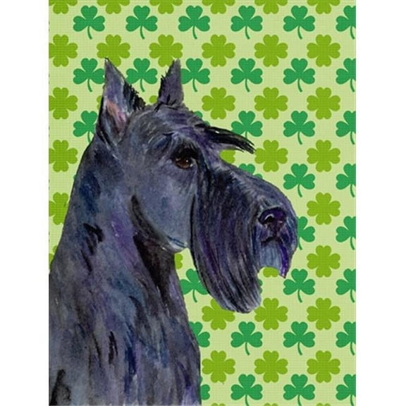11 x 15 in. Scottish Terrier St. Patricks Day Shamrock Portrait Flag Garden Size