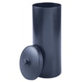 thumbnail image 5 of mDesign Plastic Toilet Paper 3-Roll Storage Organizer with Cover - Navy Blue, 5 of 5