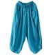 thumbnail image 3 of WILLBEST Pantalones Casuales de Lino con Cintura Elástica para Mujer, Holgados, para Actividades de Verano Grande, 3 of 3