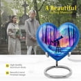thumbnail image 3 of MUKTIVE Telescope Cremation Urns for Human Ashes Adult Men, Aqua Blue Couple Combo Cremation Urn, Large Memorial Urns for Adult Female, Set of 5 Heart Creamins Ash Holder (1 Large, 4 Keepsake), 3 of 7