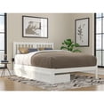 thumbnail image 1 of AFI Tahoe Lit Grand en Bois Massif avec Rangement avec Chargeur Turbo USB, Blanc, 1 of 9