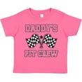 thumbnail image 3 of Inktastic Daddy's Pit Crew Design with Checkered Flags Girls Toddler T-Shirt, 3 of 5