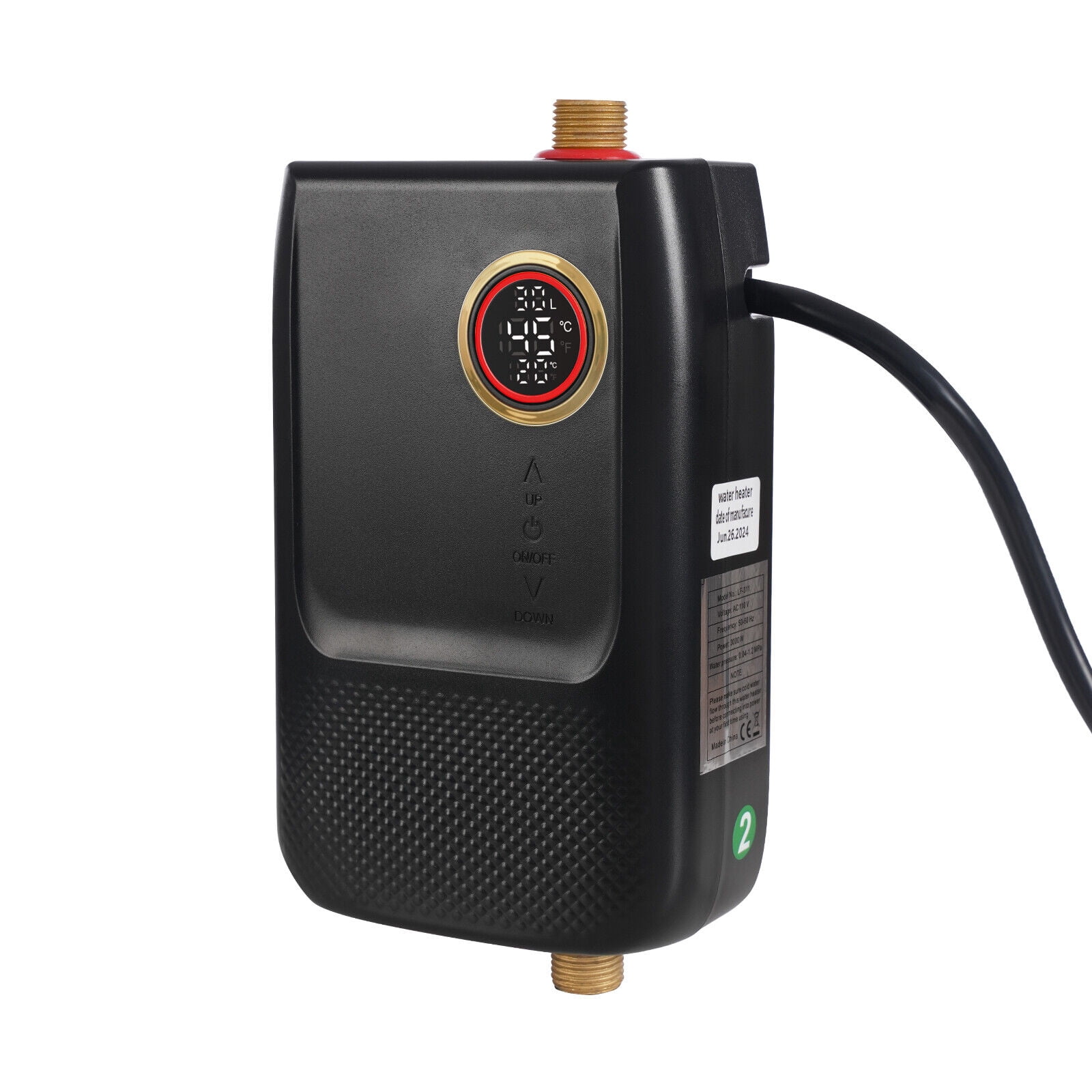 TFCFL Electric Water Heater Instant Hot Water Heater Bathroom Kitchen Hot Water Heater 110V 3000W