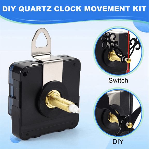 4PCS 32mm Long Shaft Wall Quartz Clock Movement Mechanism Repair Tool Parts Accessories DIY Movement Clock Hands Kit