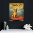 thumbnail image 4 of ARISTURING Golden Dog Canoe Co Canvas Wall Art Print, Dog Artwork, 4 of 4