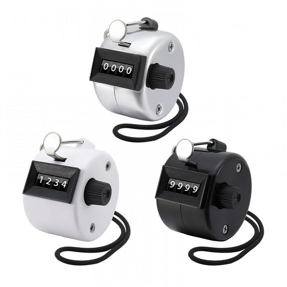 GJX 3 Pcs Hand Counters,4-Digit Manual Clickers, Lap Trackers for Coaching,Golf,and Rowing