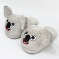 thumbnail image 1 of Zapatillas de confinamiento de animales con Panda de dibujos animados, oso Polar, hogar, cálidas, para hombre y mujer, zapatillas de algodón de felpa para invierno, 1 of 5